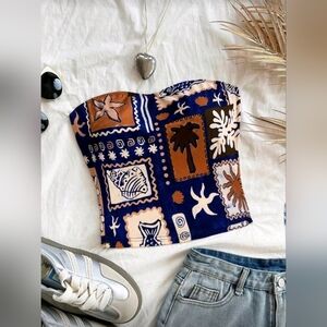 Soleia Women's Comfortable Knitted Marine Life Print Casual Camisole Top